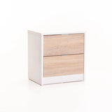 KAPPA 2 DRAWER PEDESTAL - WHITE/LIGHT OAK