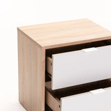 KAPPA 2 DRAWER PEDESTAL - LIGHT OAK/LIGHT GREY