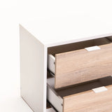 KAPPA 2 DRAWER PEDESTAL - WHITE/LIGHT OAK