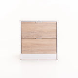 KAPPA 2 DRAWER PEDESTAL - WHITE/LIGHT OAK