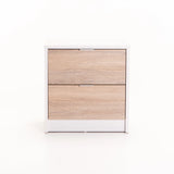 KAPPA 2 DRAWER PEDESTAL - WHITE/LIGHT OAK