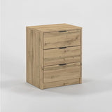 KAPPY 3 DRAWER PEDESTAL - WILD OAK