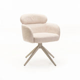 KAT FABRIC DINING CHAIR W/SWIVEL - OATMEAL