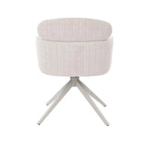 KAT FABRIC DINING CHAIR W/SWIVEL-OATMEAL/LIGHT LEG