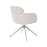 KAT FABRIC DINING CHAIR W/SWIVEL-OATMEAL/LIGHT LEG