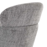 KAT FABRIC DINING CHAIR W/SWIVEL - GREY/LIGHT LEG