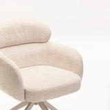 KAT FABRIC DINING CHAIR W/SWIVEL-OATMEAL
