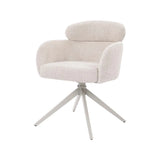 KAT FABRIC DINING CHAIR W/SWIVEL-OATMEAL/LIGHT LEG