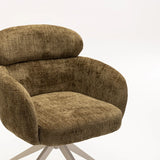 KAT FABRIC DINING CHAIR W/SWIVEL - GREEN