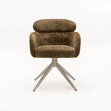 KAT FABRIC DINING CHAIR W/SWIVEL - GREEN