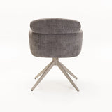 KAT FABRIC DINING CHAIR W/SWIVEL - GREY