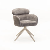KAT FABRIC DINING CHAIR W/SWIVEL - GREY