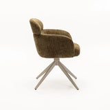 KAT FABRIC DINING CHAIR W/SWIVEL - GREEN