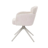 KAT FABRIC DINING CHAIR W/SWIVEL-OATMEAL/LIGHT LEG