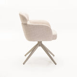 KAT FABRIC DINING CHAIR W/SWIVEL - OATMEAL