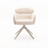 KAT FABRIC DINING CHAIR W/SWIVEL - OATMEAL