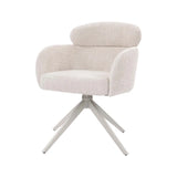 KAT FABRIC DINING CHAIR W/SWIVEL-OATMEAL/LIGHT LEG