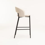 KAYLA TEXTURED FABRIC BARSTOOL - CREAM