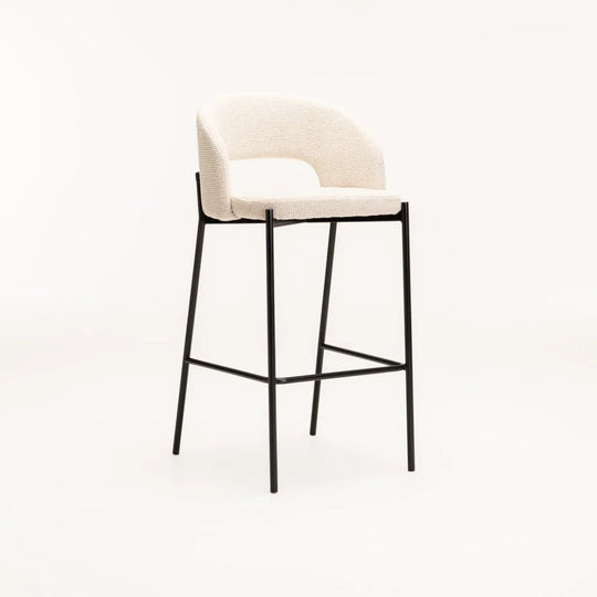 KAYLA TEXTURED FABRIC BARSTOOL