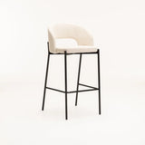 KAYLA TEXTURED FABRIC BARSTOOL