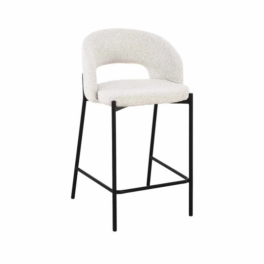 KAYLA TEXTURED FABRIC BARSTOOL