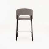 KAYLA TEXTURED FABRIC KITCHEN STOOL - GREY