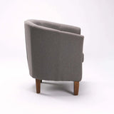 KELLY FABRIC TUB ARMCHAIR - GREY