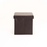 KIA LEATHER TOUCH SINGLE OTTOMAN - BROWN