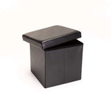 KIA LEATHER TOUCH SINGLE OTTOMAN - BLACK