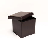 KIA LEATHER TOUCH SINGLE OTTOMAN - BROWN