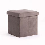 KIA VELVET SINGLE OTTOMAN - GREY