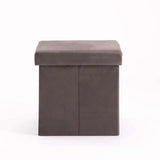 KIA VELVET SINGLE OTTOMAN - GREY