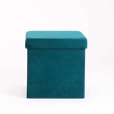 KIA VELVET SINGLE OTTOMAN - FOREST GREEN