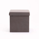 KIA VELVET SINGLE OTTOMAN - GREY