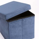 KIA VELVET SINGLE OTTOMAN - NAVY