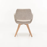 KIARA WOODEN DINING CHAIR - SPECKLED OATMEAL