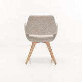 KIARA WOODEN DINING CHAIR - SPECKLED OATMEAL