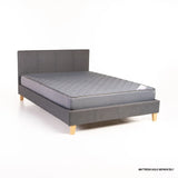 KIM FABRIC DOUBLE BED - GREY