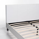 KIM LEATHER TOUCH DOUBLE BED - WHITE
