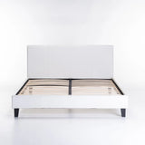 KIM LEATHER TOUCH DOUBLE BED - WHITE