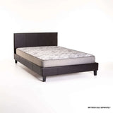 KIM LEATHER TOUCH DOUBLE BED - BROWN