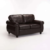 KINGSLEY GENUINE LEATHER 2 SEATER - OXBLOOD