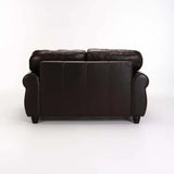 KINGSLEY GENUINE LEATHER 2 SEATER - OXBLOOD