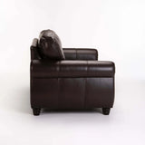 KINGSLEY GENUINE LEATHER 2 SEATER - OXBLOOD