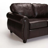 KINGSLEY GENUINE LEATHER 2 SEATER - OXBLOOD