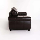 KINGSLEY GENUINE LEATHER 3 SEATER - OXBLOOD