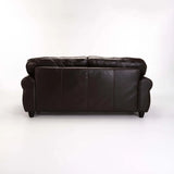 KINGSLEY GENUINE LEATHER 3 SEATER - OXBLOOD