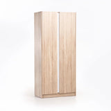 KIRA 2 DOOR ROBE - WHITE/LIGHT OAK