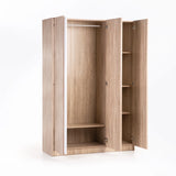 KIRA 3 DOOR ROBE - LIGHT OAK/WHITE