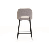 LACEY FABRIC KITCHEN STOOL - GREY